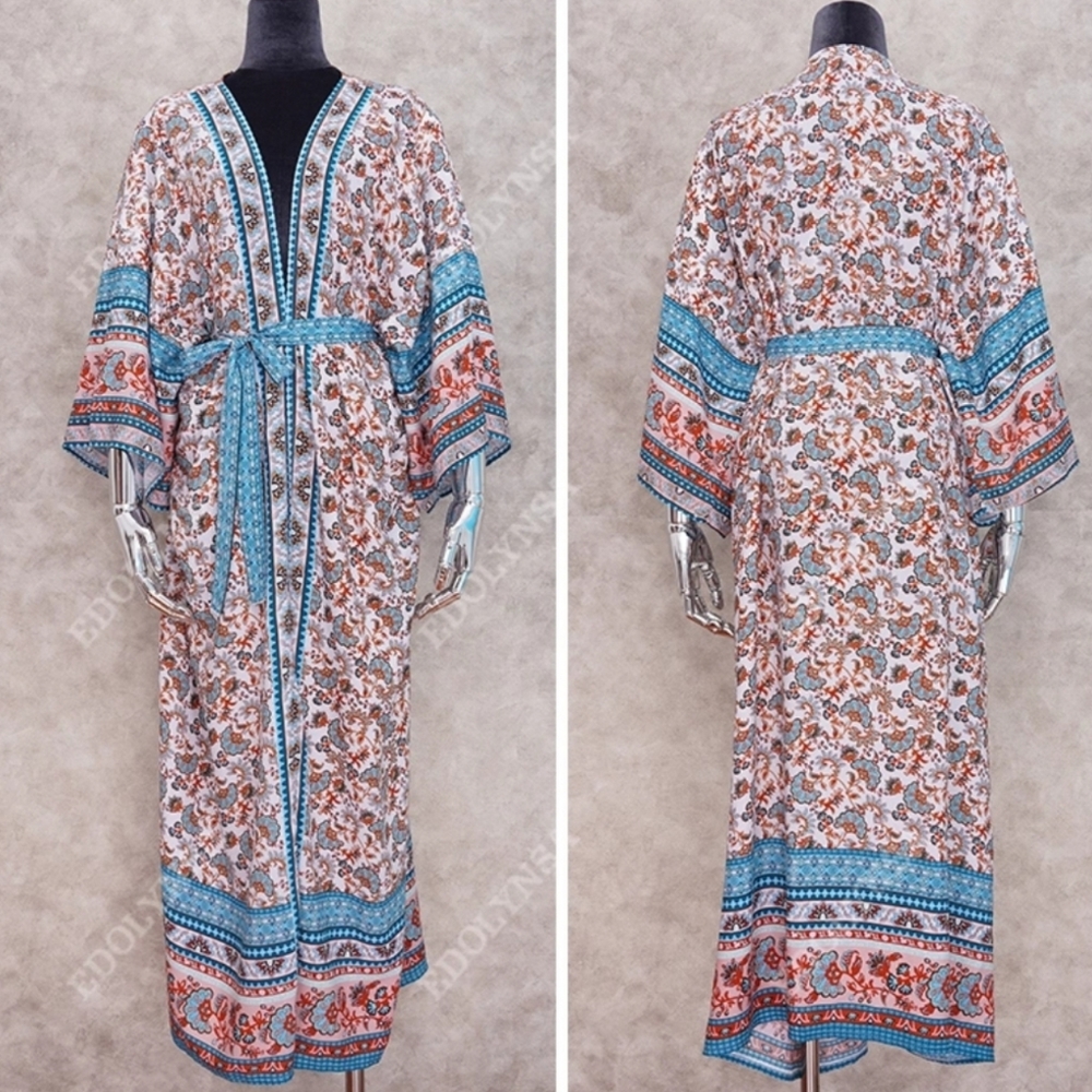⭕LAST ONE ⭕ 5⭐ rated ⭕Kimono Beach Cover Up - Picture 3 of 6